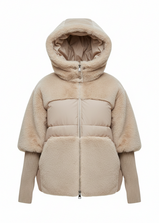 ABRIGO ACOLCHADO CON CAPUCHA