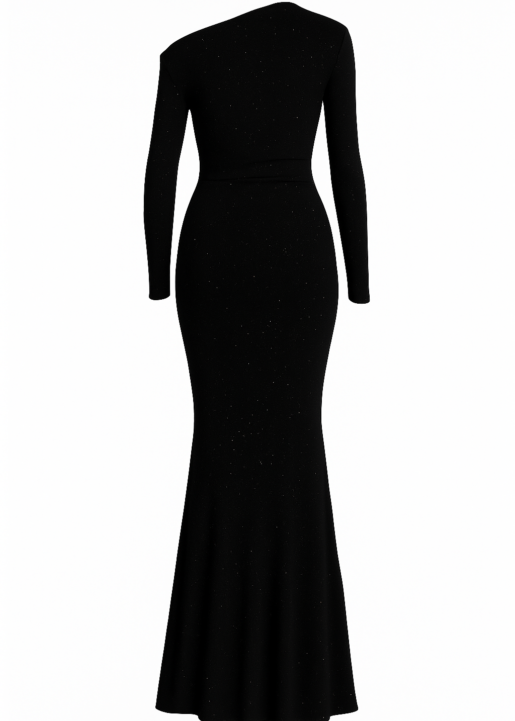 VESTIDO LARGO NEGRO BRILLANTE