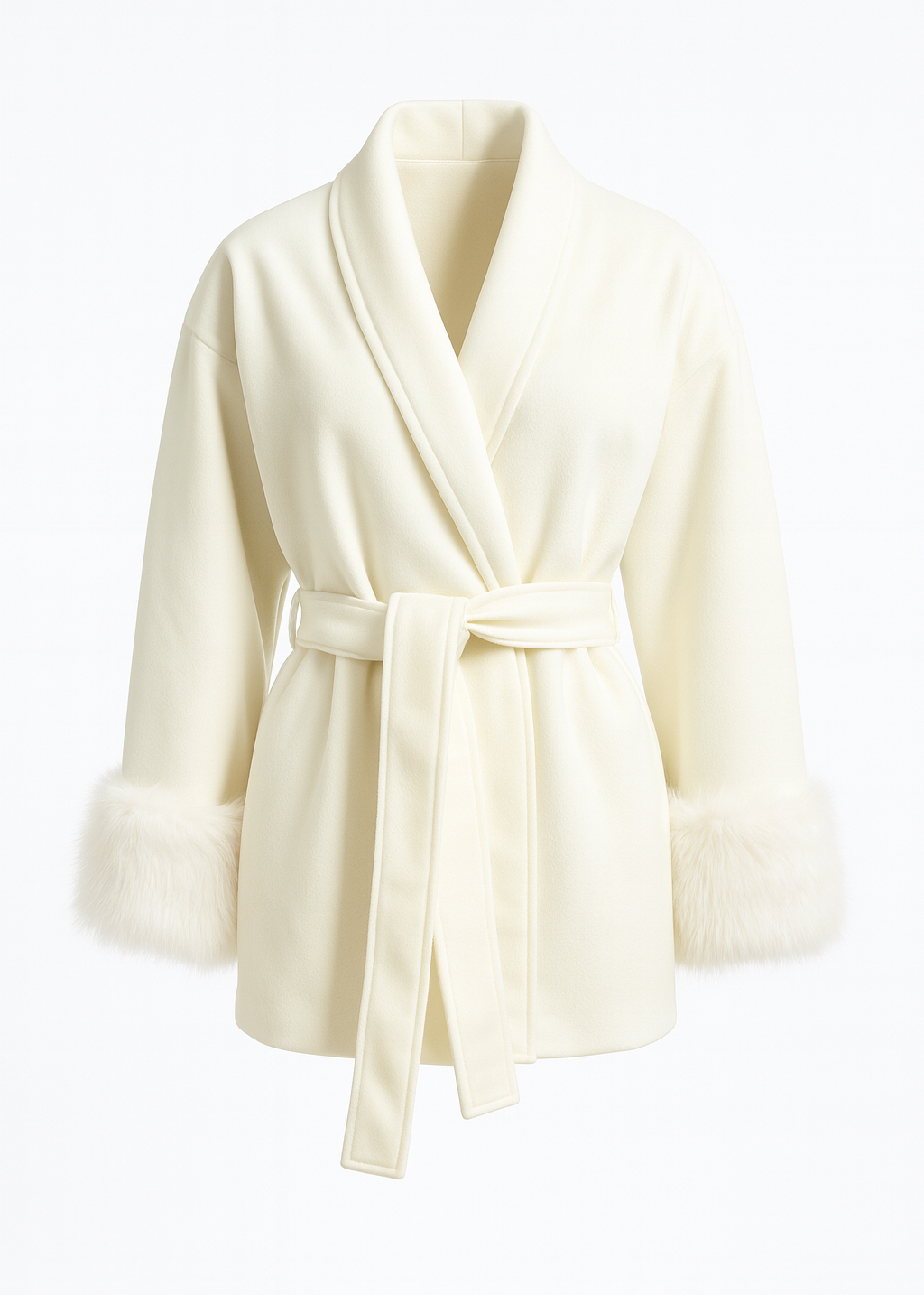 ABRIGO ELEGANTE CON DETALLES DE PIEL SINTÉTICA