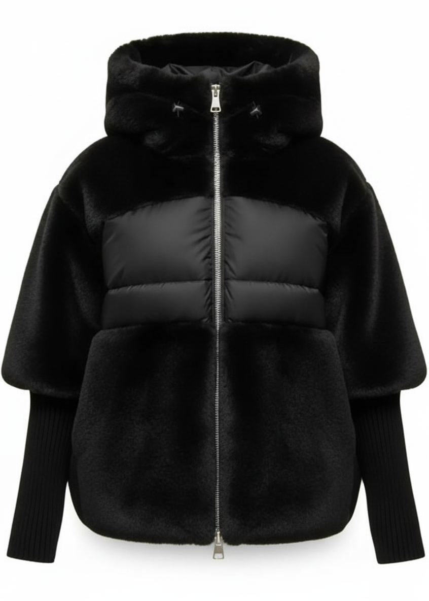 ABRIGO ACOLCHADO CON CAPUCHA