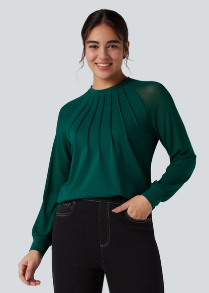 BLUSA CON CUELLO REDONDO