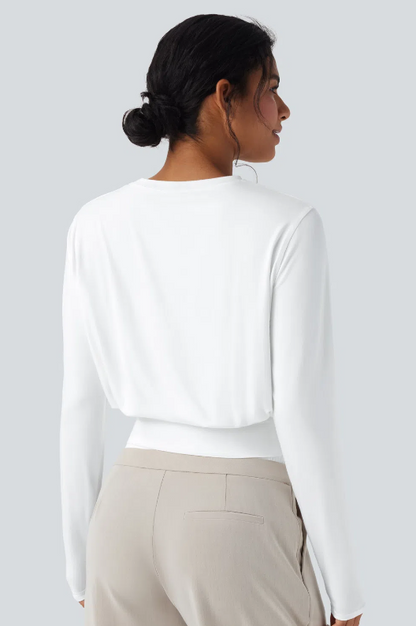 CAMISETA LARGA CON CUELLO REDONDO