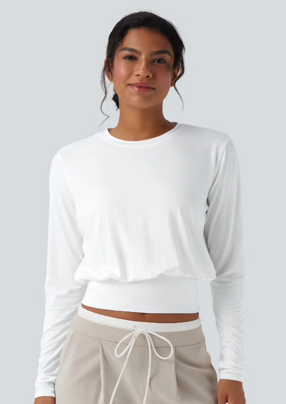 CAMISETA LARGA CON CUELLO REDONDO