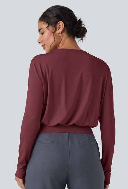 CAMISETA LARGA CON CUELLO REDONDO