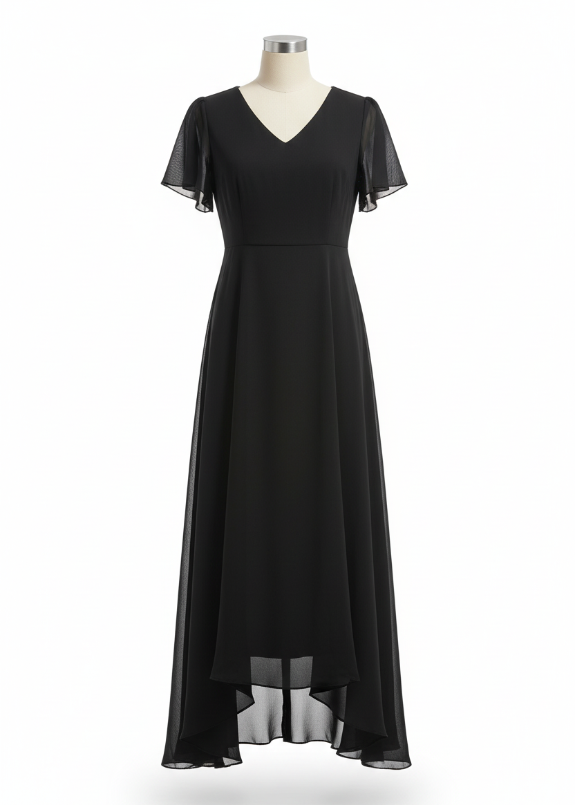 CAROLINA | VESTIDO MIDI CON CUELLO EN V