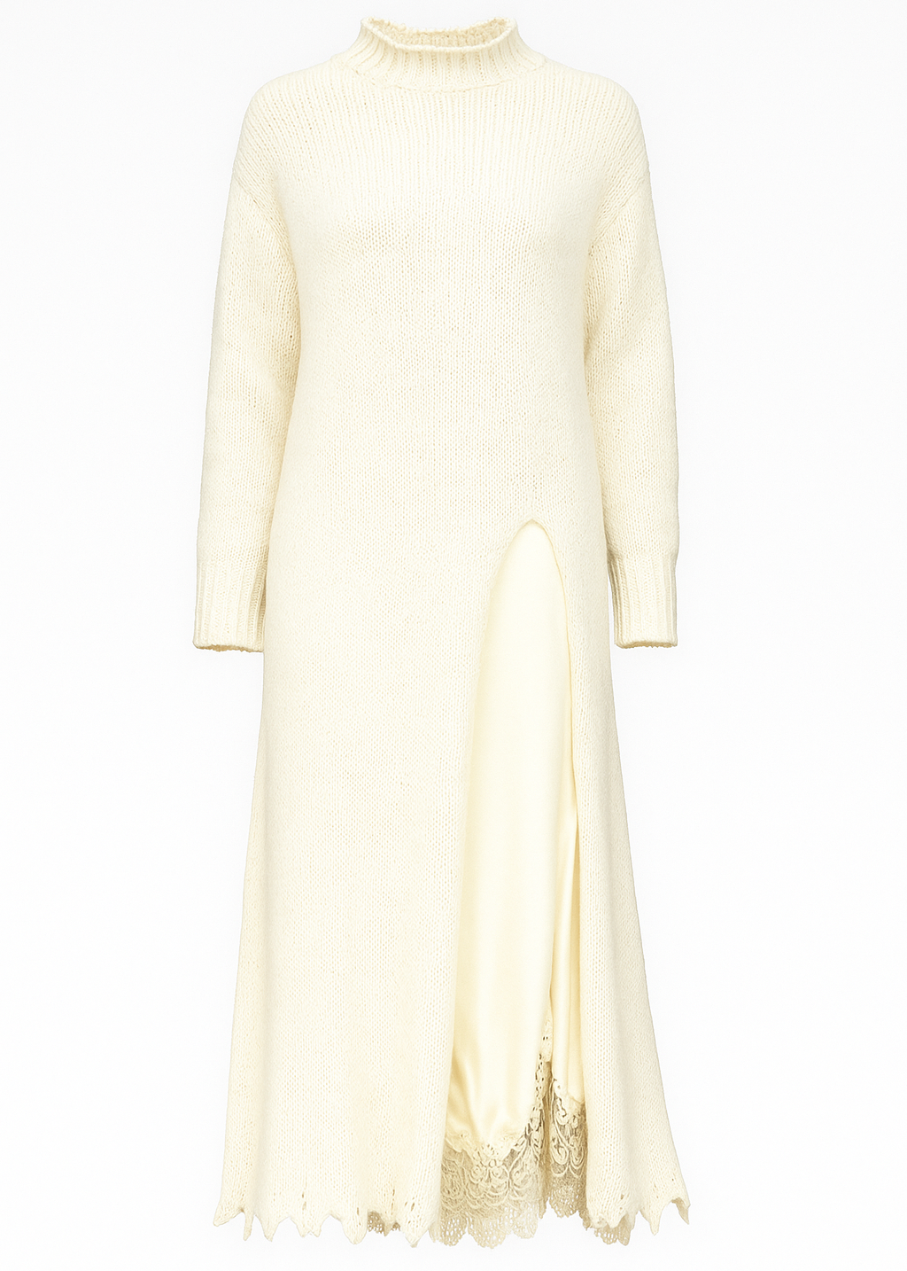 CONJUNTO DE VESTIDO CON ABERTURA LATERAL