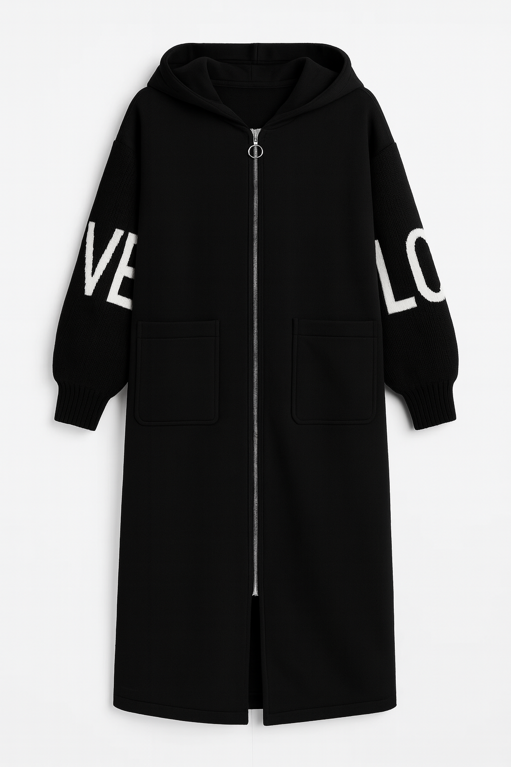 ELEGANTE ABRIGO CON CAPUCHA