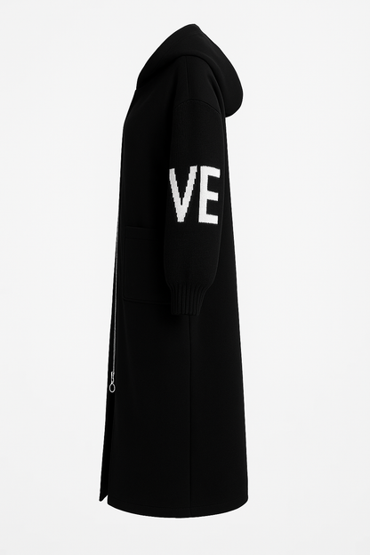 ELEGANTE ABRIGO CON CAPUCHA