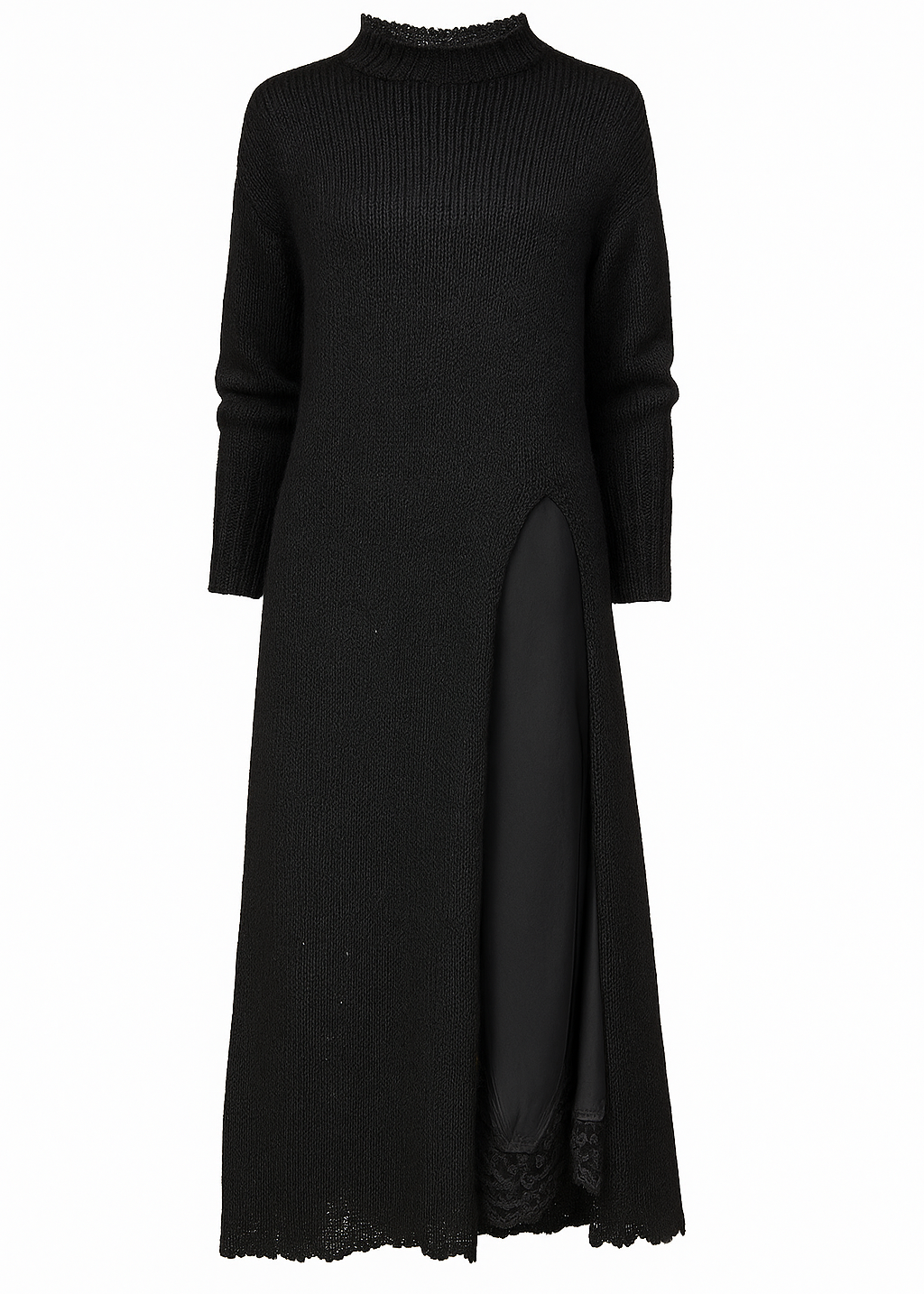 CONJUNTO DE VESTIDO CON ABERTURA LATERAL