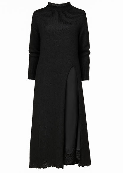 CONJUNTO DE VESTIDO CON ABERTURA LATERAL