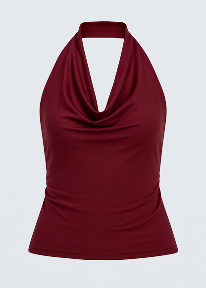 TOP SIN MANGAS CON CUELLO HALTER