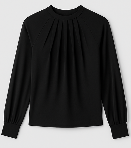 BLUSA CON CUELLO REDONDO