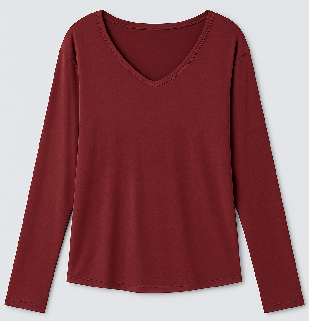 CAMISETA CUELLO V PARA MUJER