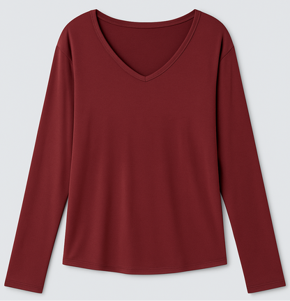 CAMISETA CUELLO V PARA MUJER