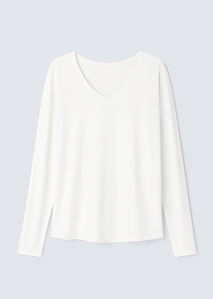 CAMISETA CUELLO V PARA MUJER