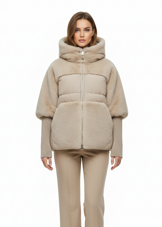 ABRIGO ACOLCHADO CON CAPUCHA