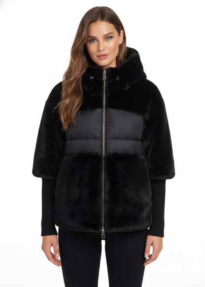 ABRIGO ACOLCHADO CON CAPUCHA