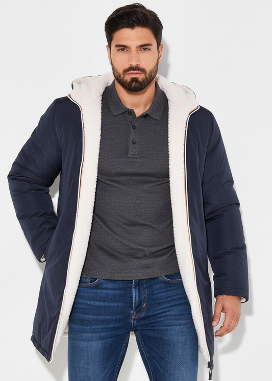 ABRIGO LARGO REVERSIBLE