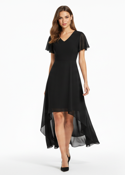 CAROLINA | VESTIDO MIDI CON CUELLO EN V