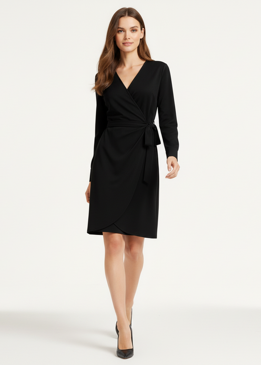 VESTIDO NEGRO DE MANGA LARGA