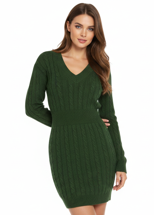 VESTIDO DE PUNTO CÁLIDO Y REFINADO