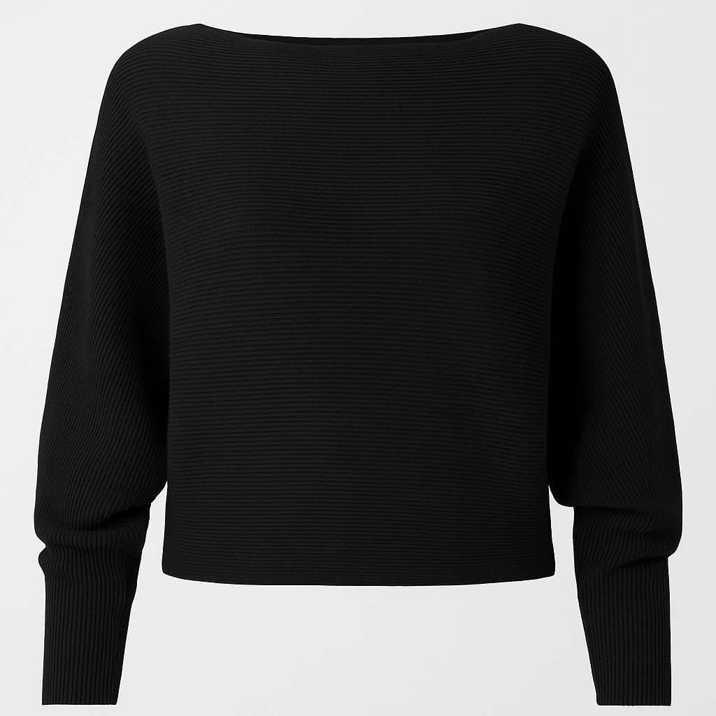 SUÉTER NEGRO DE CUELLO RECTO