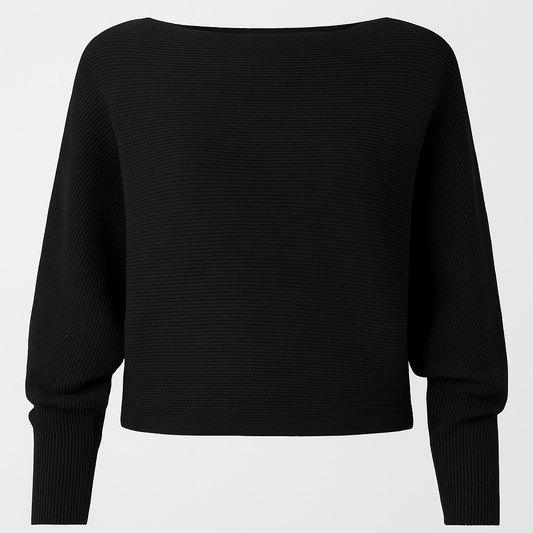 SUÉTER NEGRO DE CUELLO RECTO