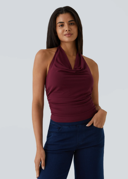 TOP SIN MANGAS CON CUELLO HALTER