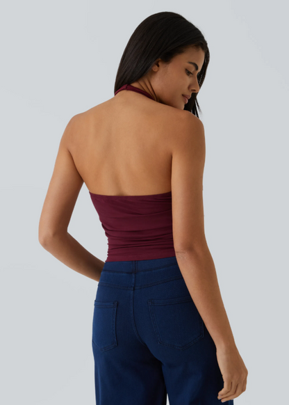 TOP SIN MANGAS CON CUELLO HALTER