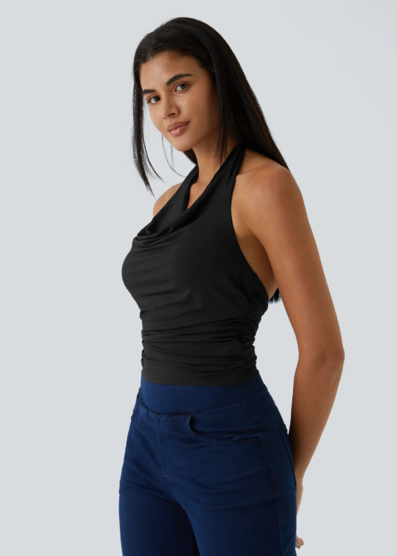 TOP SIN MANGAS CON CUELLO HALTER