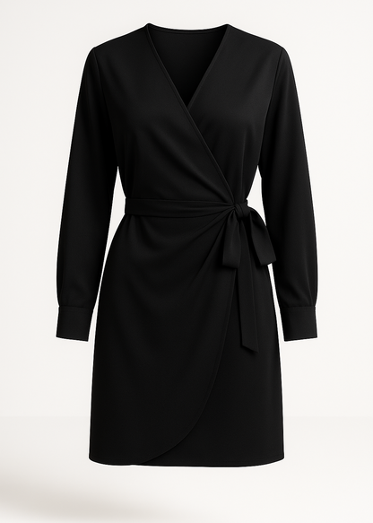 VESTIDO NEGRO DE MANGA LARGA