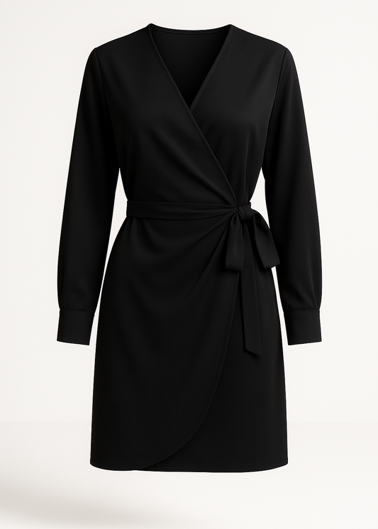 VESTIDO NEGRO DE MANGA LARGA