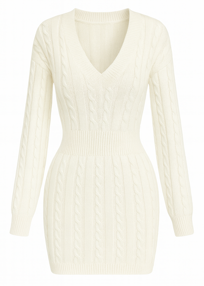 VESTIDO DE PUNTO CÁLIDO Y REFINADO