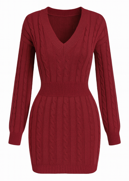 VESTIDO DE PUNTO CÁLIDO Y REFINADO