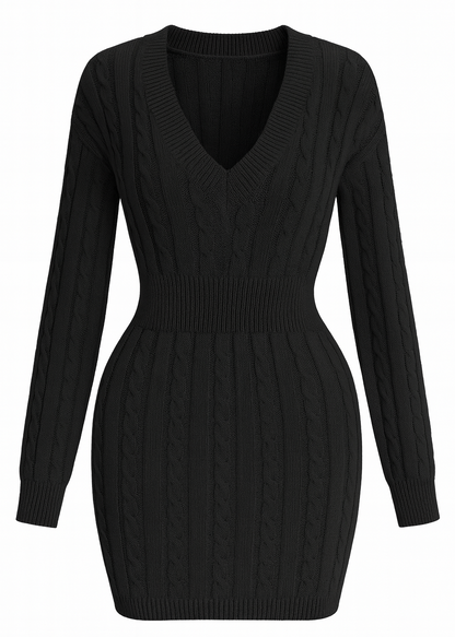 VESTIDO DE PUNTO CÁLIDO Y REFINADO