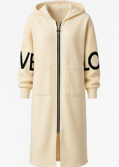 ELEGANTE ABRIGO CON CAPUCHA