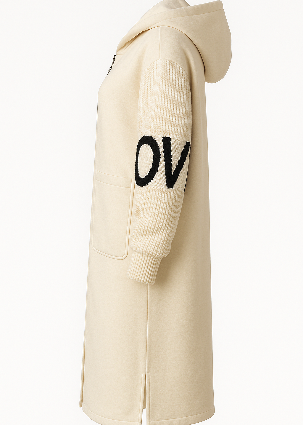 ELEGANTE ABRIGO CON CAPUCHA