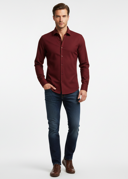 CAMISA AJUSTADA ANTIARRUGAS