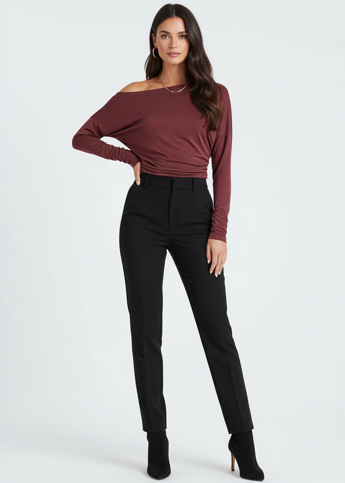 TOP LARGO DE HOMBRO CAIDO