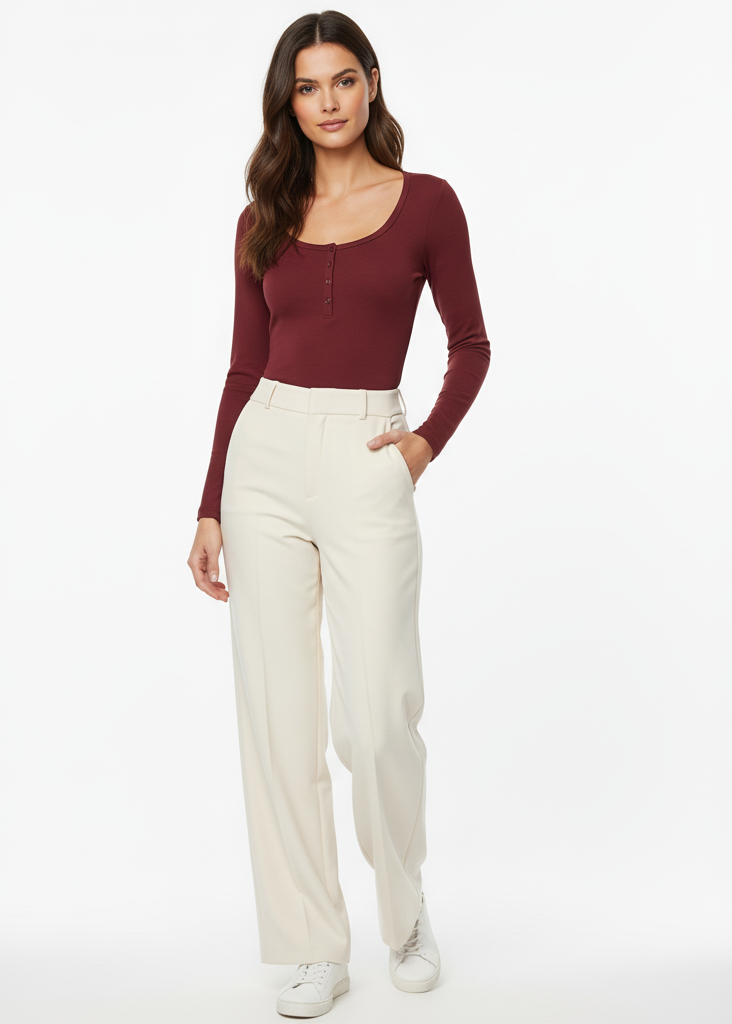 CAMISETA CON BOTONES PARA MUJER